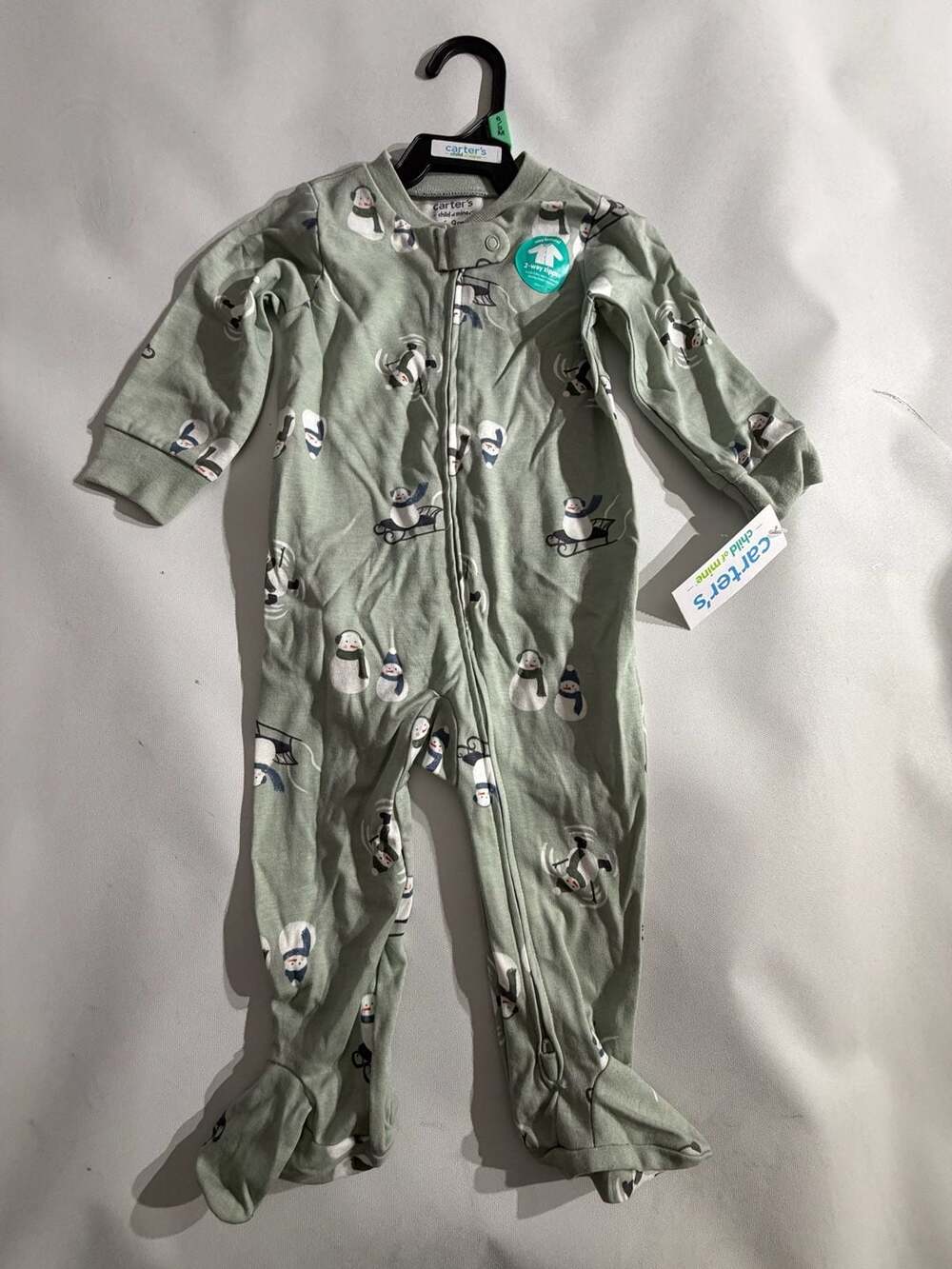 Carter's Child Of Mine Snowman Footed Sleeper 6-9 Months NWT